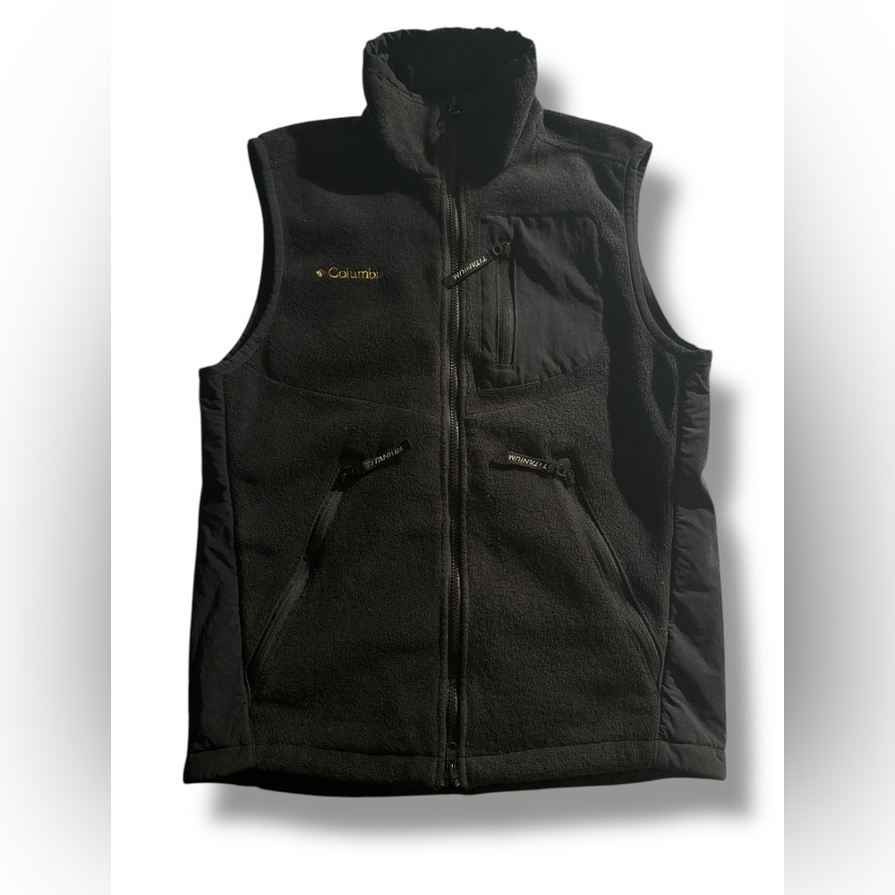 COLUMBIA Gorpcore Fleece Double Zip Titanium Interchange Outdoor Tech Vest Sz S